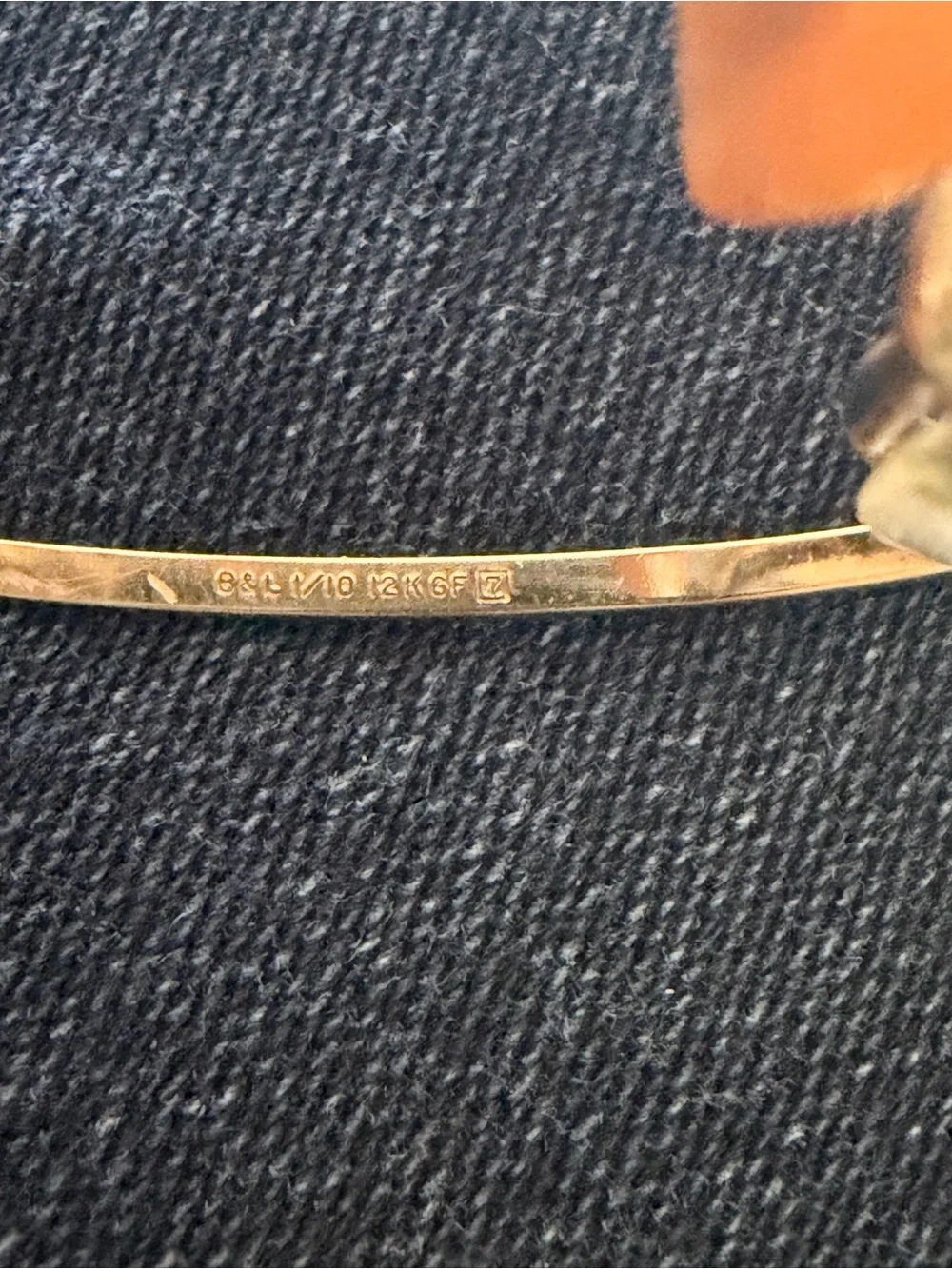 Vintage Round Rimless Eyeglasses in Gold